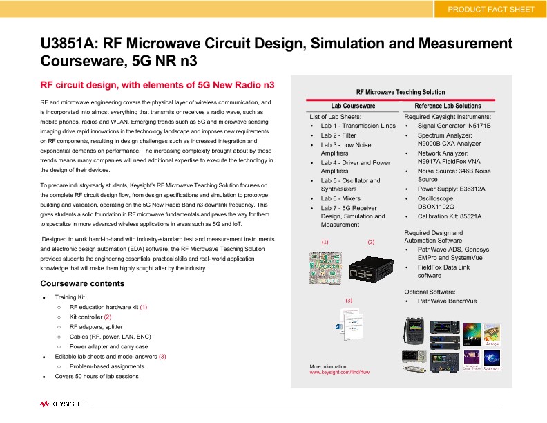 U3851A RF Microwave Circuit Design Simulation and Measurement